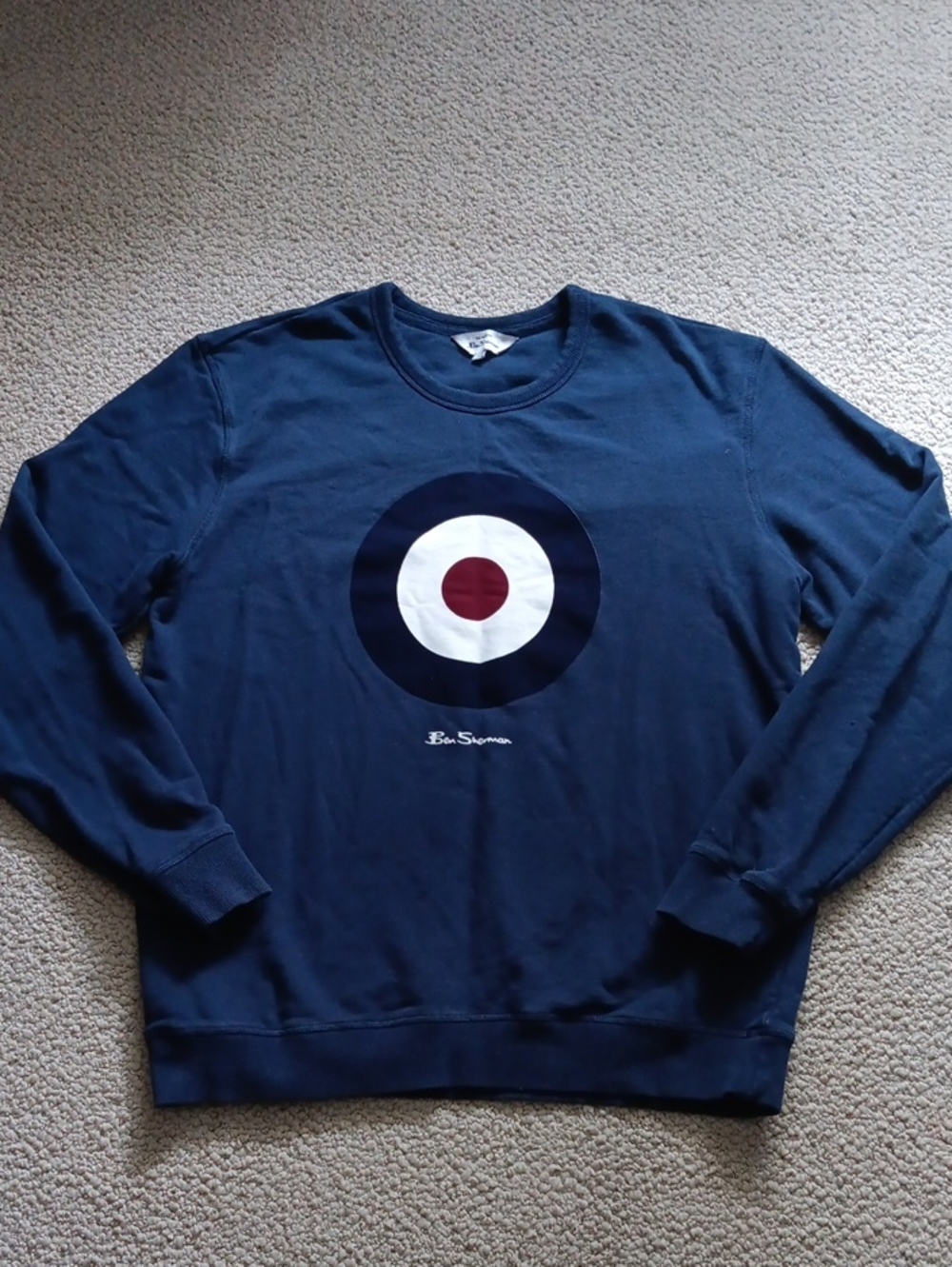Ben Sherman Navy Blue Signature Target Sweatshirt - Size L